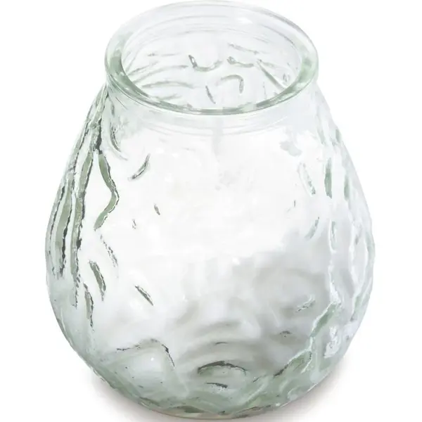 Glaskaarsen | Was/Glas | Wit | 75 Branduren | 12 Stuks | Ø100x105(h)mm