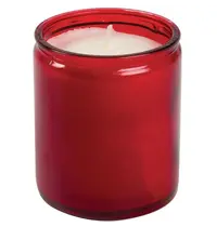 Bolsius Glaskaarsen | STARLIGHT | Was/Glas | Wit/Rood | 50 Branduren | 8 Stuks | Ø68x82(h)mm