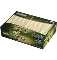 Bolsius Dinerkaarsen | Was | Ivoor | 100 Stuks | 254(h)mm