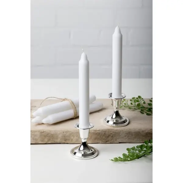 Dinerkaarsen | Was | Wit | 6 Branduren | 45 Stuks | 177(h)mm