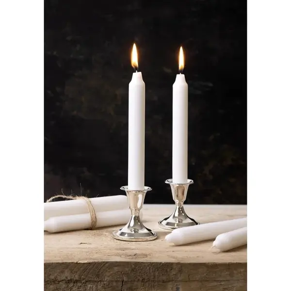 Dinerkaarsen | Was | Wit | 6 Branduren | 45 Stuks | 177(h)mm