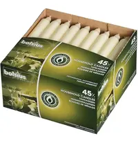 Bolsius Dinerkaarsen | Was | Ivoor | 45 Stuks | Ø21x177(h)mm
