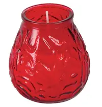 Bolsius Glaskaarsen | Was/Glas | Wit/Rood | 75 Branduren | 12 Stuks | Ø100x105(h)mm