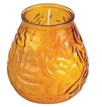 Bolsius Glaskaarsen | Was/Glas | Wit/Oranje | 75 Branduren | 12 Stuks | Ø100x105(h)mm