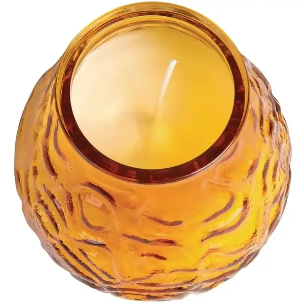 Glaskaarsen | Was/Glas | Wit/Oranje | 75 Branduren | 12 Stuks | Ø100x105(h)mm