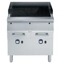 Electrolux Stoomgrill | e-XP 700 | Gas | Oppervlak 631x478 (Gietijzer) | 16kW | Piëzo Ontsteking | Uitneembare Waterladen | 800x730x850/900(h)mm