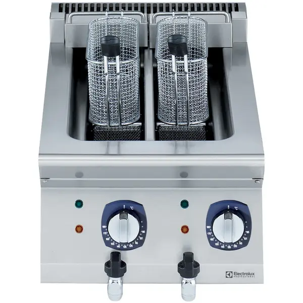 Friteuse | e-XP 700 | Elektrisch | 5+5L | 105°C/185°C | 9kW (400V) | Aftapkranen | 400x730x250(h)mm
