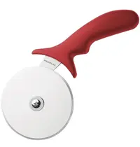 Hygiplas Pizzasnijder | RVS Mes (Ø100mm) | Rood (Rauw Vlees) | HACCP 