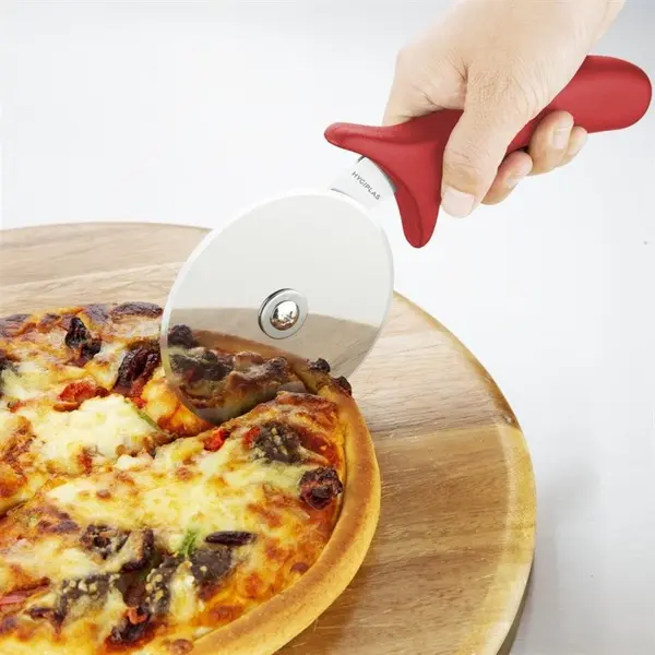 Pizzasnijder | RVS Mes (Ø100mm) | Rood (Rauw Vlees) | HACCP