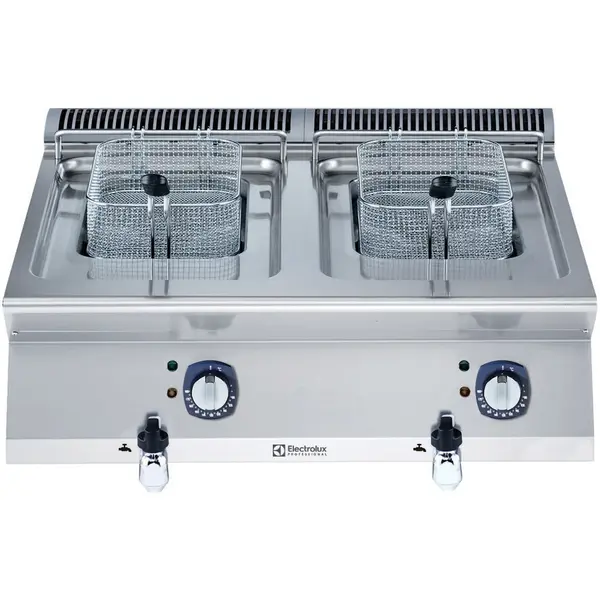 Friteuse | e-XP 700 | Elektrisch | 7+7L | 105°C/185°C | 10.8kW (400V) | Aftapkranen | 800x730x250(h)mm