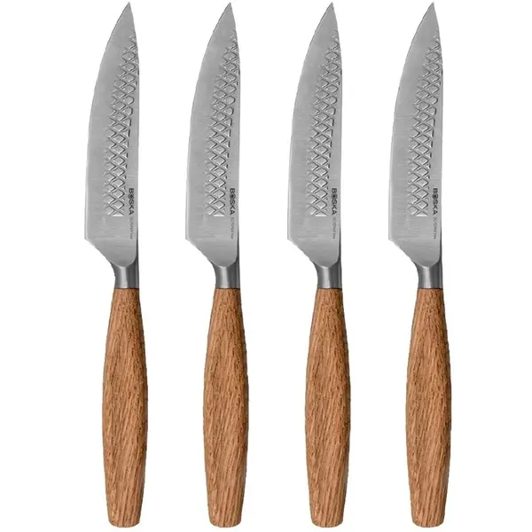 Steakmessen | OSLO+ | RVS/Hout | 4 Stuks