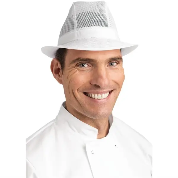 Trilby Hoed | Polyester | Wit | Zonder Haarnet