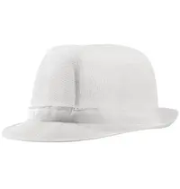 British Bespoke Workwear Trilby Hoed | Kunststof | Wit | Zonder Haarnet
