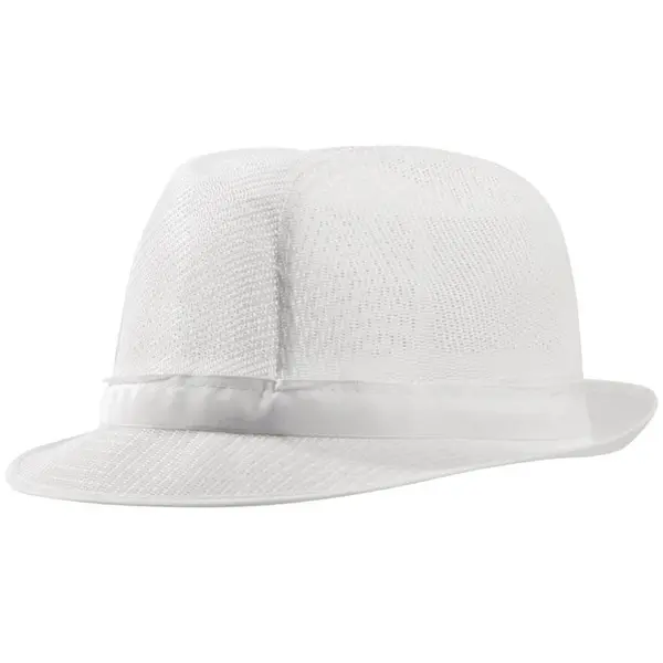 Trilby Hoed | Polyester | Wit | Zonder Haarnet