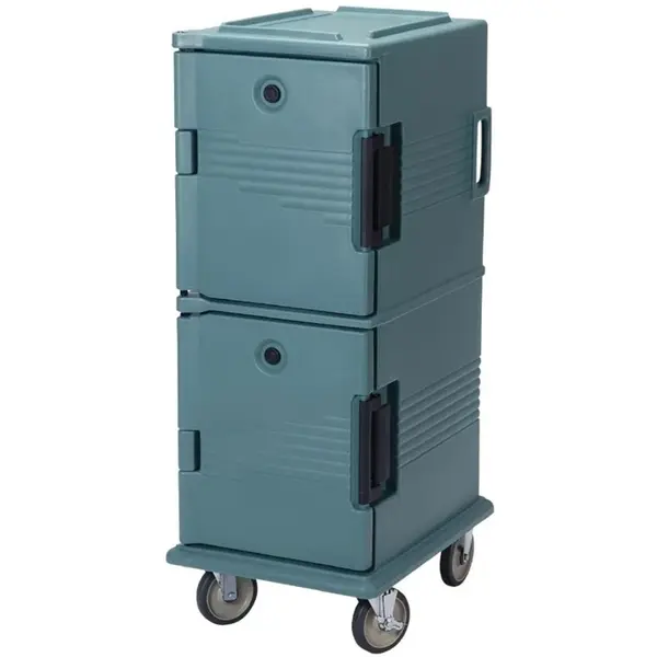 Thermo-Voedseltransportwagen | Ultra Camcarts | Kunststof | 114L | 2 Niveaus | 4x 1/1 GN (100mm) | Wielen (Geremd) | 520x690x1370(h)mm