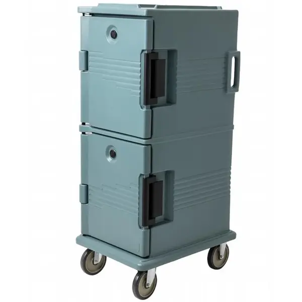 Thermo-Voedseltransportwagen | Ultra Camcarts | Kunststof | 114L | 2 Niveaus | 4x 1/1 GN (100mm) | Wielen (Geremd) | 520x690x1370(h)mm