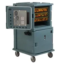 Cambro Thermo-Voedseltransportwagen | Ultra Camcart® H-Series | Kunststof | 2 Niveaus | 16x 1/1 GN (100mm) | Wielen (Geremd) | 730x847x1375(h)mm