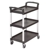 Cambro Serveerwagen | KD | Aluminium/Kunststof | 3 Niveaus | Wielen | Waterkering | 835x410x965(h)mm