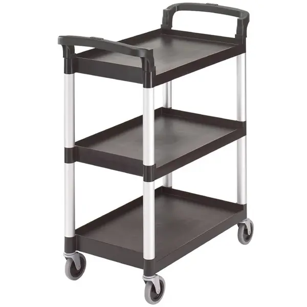 Serveerwagen | KD | Aluminium/Kunststof | 3 Niveaus | Wielen | Waterkering | 835x410x965(h)mm