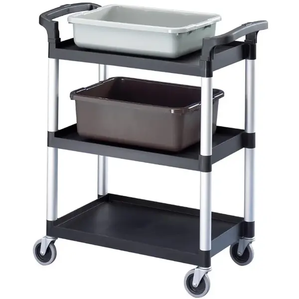 Serveerwagen | KD | Aluminium/Kunststof | 3 Niveaus | Wielen | Waterkering | 835x410x965(h)mm