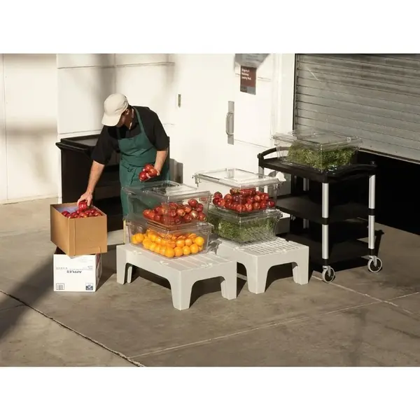 Serveerwagen | KD | Aluminium/Kunststof | 3 Niveaus | Wielen | Waterkering | 1015x540x950(h)mm