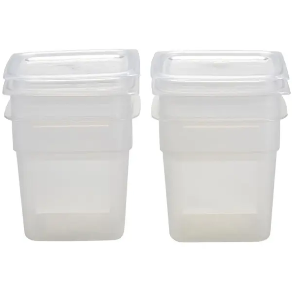 Voedselcontainer | FreshPro | Kunststof | Transparant | 0.95L | 95x95x90(h)mm