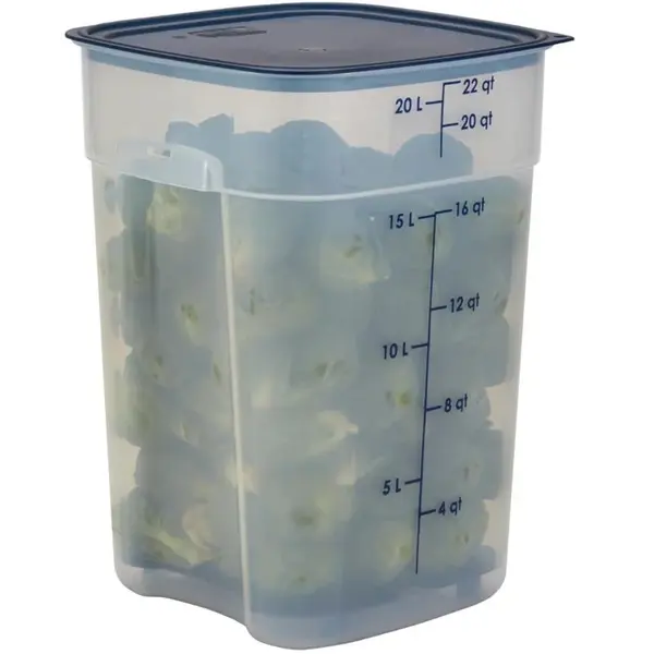 Afvoerrekken | CamSquares FreshPro | Cambro CamSquares FreshPro Voedselcontainer GAS-CU141 | Kunststof | Blauw | 6 Stuks | 235x235x16(h)mm