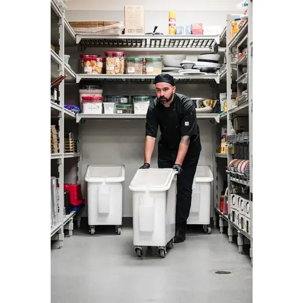 Voedseltrolley | Kunststof | Wit | 81L | Wielen | 330x750x710(h)mm
