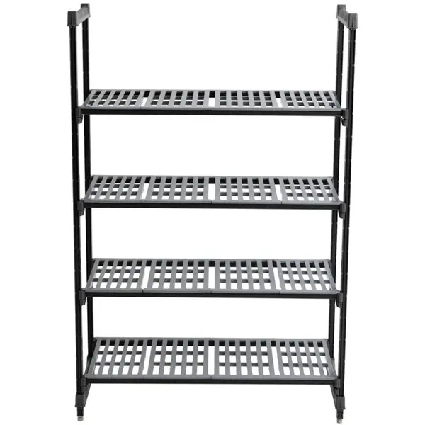 Stelling | CAMSHELVING BASICS | Composiet | 4 Schappen (Verstelbaar) | Zware Belasting | HACCP | 1375x540x1830(h)mm