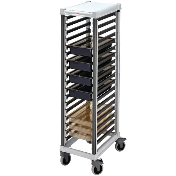 Regaalwagen | CAMSHELVING | Composiet | 18 Etages (1/1 GN) | Wielen | 438x730x1707(h)mm