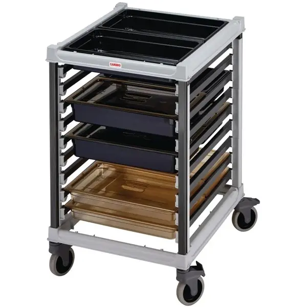 Regaalwagen | CAMSHELVING | Composiet | 9 Etages (2/1 GN) | Wielen | 645x835x1016(h)mm
