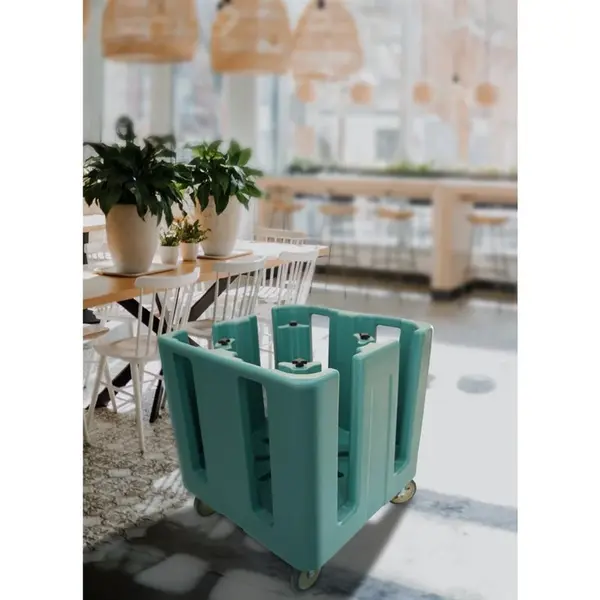 Bordenwagen | Kunststof | 180-240 Borden | Wielen | Verstelbaar | 760x760x840(h)mm