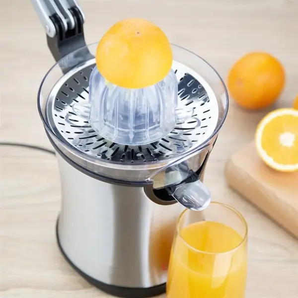 Citruspers | Elektrisch | Drukhendel | 2 Perskegel | 100RPM | 0,16kW (230V) | 172x263x290(h)mm