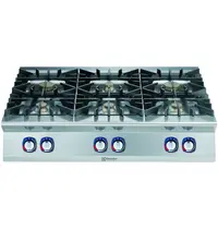 Electrolux Fornuis | e-XP 900 | Gas | 6 Branders (4x 6kW + 2x 10kW) | Elektrische Ontsteking (230V) | 1200x930x250(h)mm