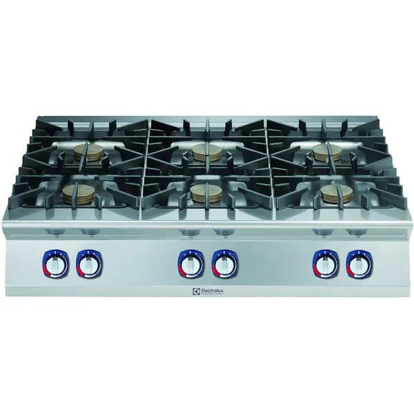 Fornuis | e-XP 900 | Gas | 6 Branders (6x 10kW) | Elektrische Ontsteking (230V) | 1200x930x250(h)mm
