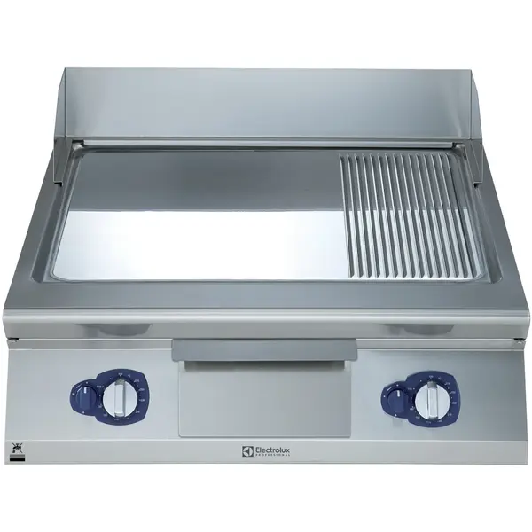 Bak-/Grillplaat | e-XP 900 | Gas | Glad/Gegroefd Oppervlak 730x700 (Verchroomd) | 90°C/270°C | 20kW | Piëzo Ontsteking | 800x930x250(h)mm