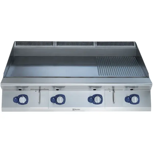 Bak-/Grillplaat | e-XP 900 | Gas | Glad/Gegroefd Oppervlak 1194x610 (Verchroomd) | 90°C/270°C | 33kW | Piëzo Ontsteking | 1200x930x250(h)mm