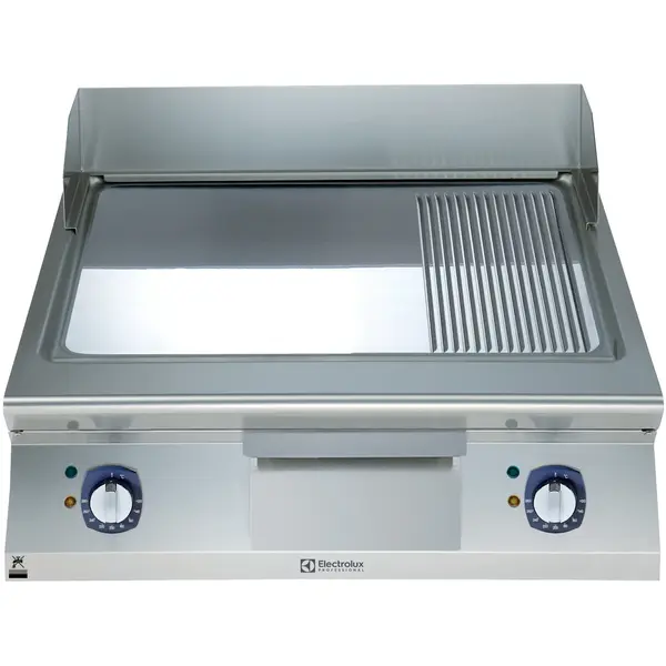Bak-/Grillplaat | e-XP 900 | Elektrisch | Glad/Gegroefd Oppervlak 730x700 (Verchroomd) | 120°C/280°C | 15kW (400V) | 800x930x250(h)mm