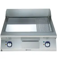 Electrolux Bak-/Grillplaat | e-XP 900 | Elektrisch | Glad/Gegroefd Oppervlak 730x700 (Verchroomd) | 120°C/280°C | 15kW (230V-3F) | 800x930x250(h)mm