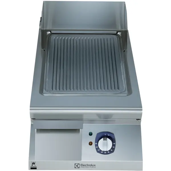 Bak-/Grillplaat | e-XP 900 | Elektrisch | Gegroefd Oppervlak 330x700 (Verchroomd) | 120°C/280°C | 7.5kW (400V) | 400x930x250(h)mm