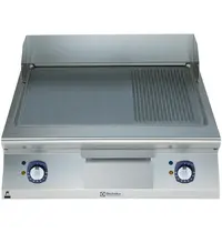 Electrolux Bak-/Grillplaat | e-XP 900 | Elektrisch | Glad/Gegroefd Oppervlak 730x700 (Verchroomd) | 120°C/280°C | 15kW (400V) | 800x930x250(h)mm
