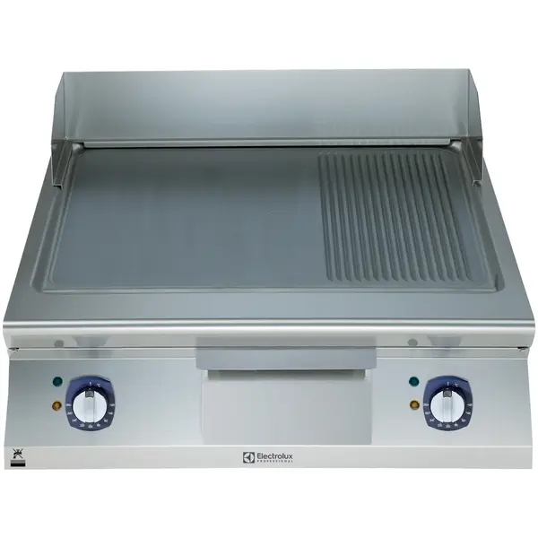 Bak-/Grillplaat | e-XP 900 | Elektrisch | Glad/Gegroefd Oppervlak 730x700 (Verchroomd) | 120°C/280°C | 15kW (230V-3F) | 800x930x250(h)mm