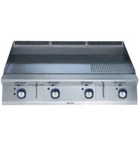 Electrolux Bak-/Grillplaat | e-XP 900 | Elektrisch | Glad/Gegroefd Oppervlak 1194x610 (Verchroomd) | 120°C/280°C | 20kW (400V) | 1200x930x250(h)mm