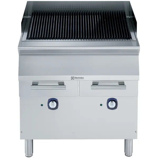 Stoomgrill | e-XP 900 | Elektrisch | Oppervlak 631x640 (Gietijzer) | 15kW (400V) | Uitneembare Waterladen | 800x930x850/900(h)mm