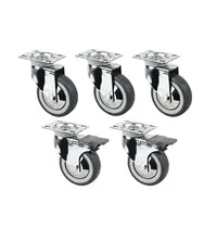 Diamond Wielenset | STANDARD LINE EVO | Werkbanken/Warmhoudkasten (≥1600mm) + Hoekwerkbanken | 5 Wielen (2 Geremd) 