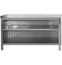 Luxus Werkbank | RVS | Open vak | Diepte 700 | Hoogte 850/885 | Breedte 400-2900
