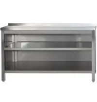 Luxus Werkbank | RVS | Open vak | Diepte 800 | Hoogte 850/885 | Breedte 400-2900 | Achteropstand