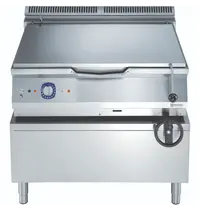 Electrolux Kantelbare Braadpan | e-XP 900 | Gas | 80L | 80°C/300°C | 21kW/0.1kW (230V) | Piëzo Ontsteking | Vulkraan | 800x930x850/900(h)mm