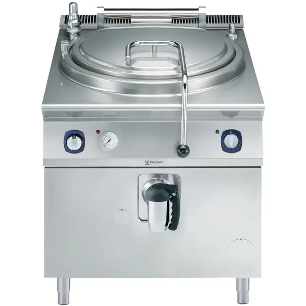Kookketel | e-XP 900 | Gas | 100L | Indirecte Verhitting | 21kW/0.1kW (230V) | Piëzo Ontsteking | Vulkraan (Warm/Koud) + Aftapkraan | 800x930x850/900(h)mm