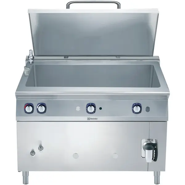 Kookketel | e-XP 900 | Gas | 240L | Indirecte Verhitting | 35kW/0.05kW (230V) | Piëzo Ontsteking | Vulkraan (Warm/Koud) + Aftapkraan | 1200x930x850/900(h)mm